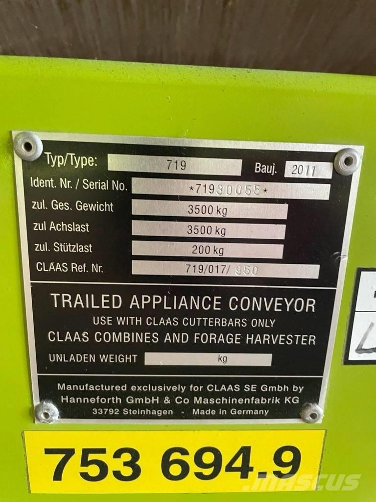 CLAAS V 750 聯合收割機頭