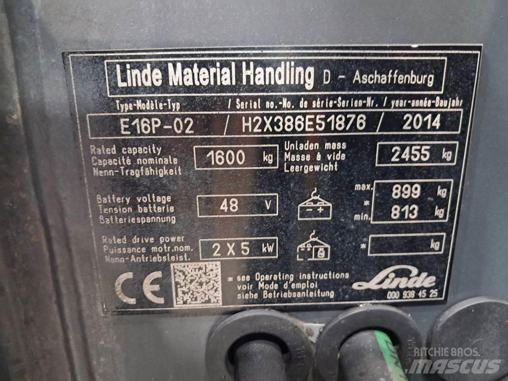 Linde E16P-02 電動堆高機
