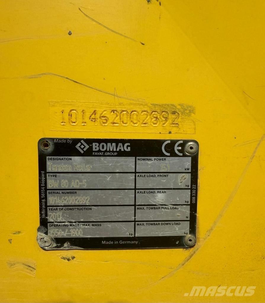 Bomag BW 80 AD-5 雙輪滾壓機
