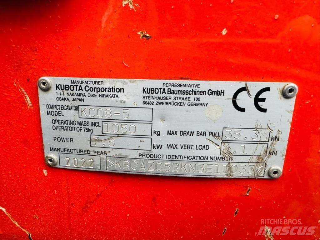 Kubota K008-5 小型挖土機/掘鑿機<7t(小型挖掘機)