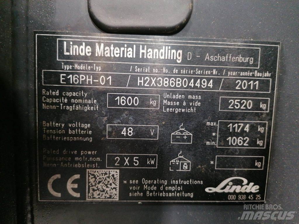 Linde E16PH-01 電動堆高機