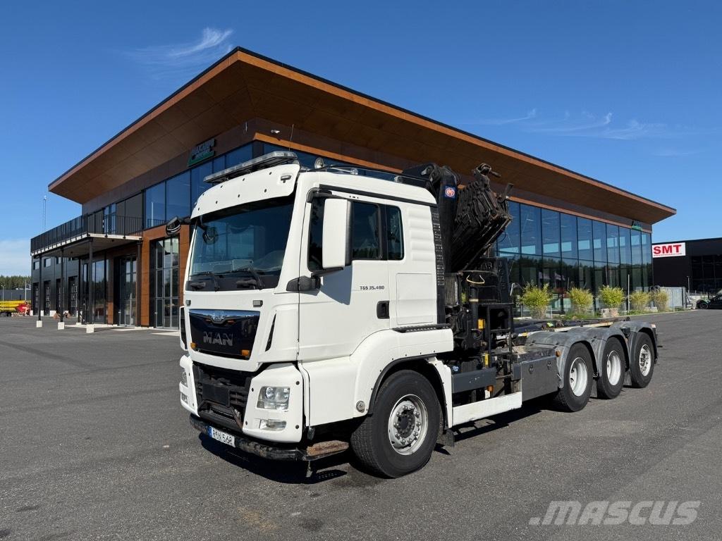 MAN Crane + hook lift 起重機卡車