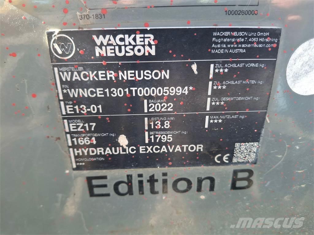 Wacker Neuson EZ17 履帶式 挖土機/掘鑿機/挖掘機
