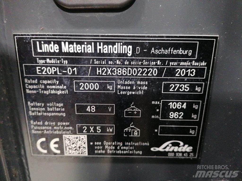Linde E20PL-01 電動堆高機