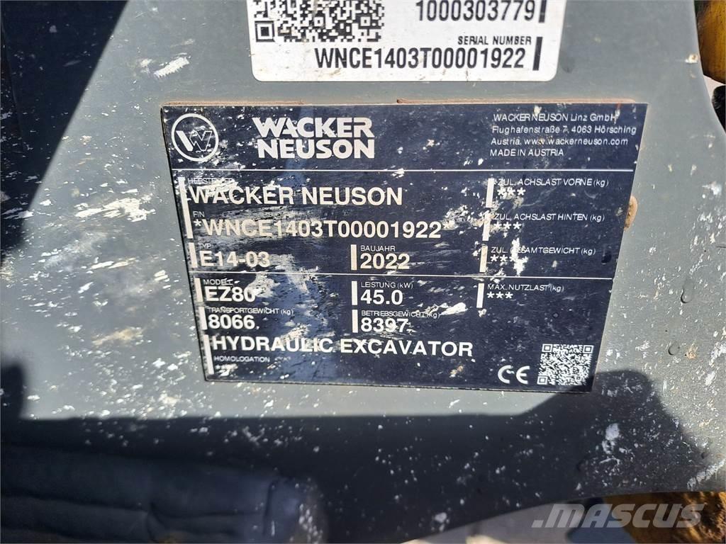 Wacker Neuson EZ80 履帶式 挖土機/掘鑿機/挖掘機