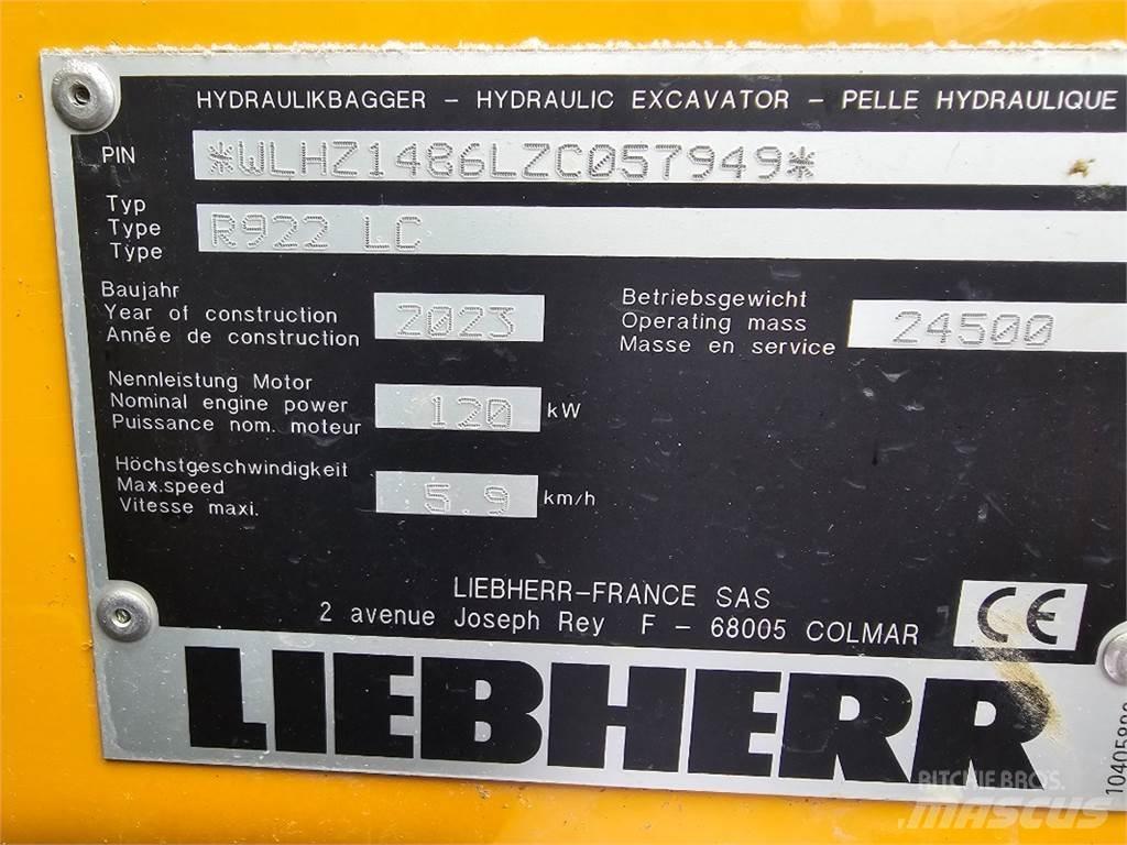 Liebherr R922 履帶式 挖土機/掘鑿機/挖掘機