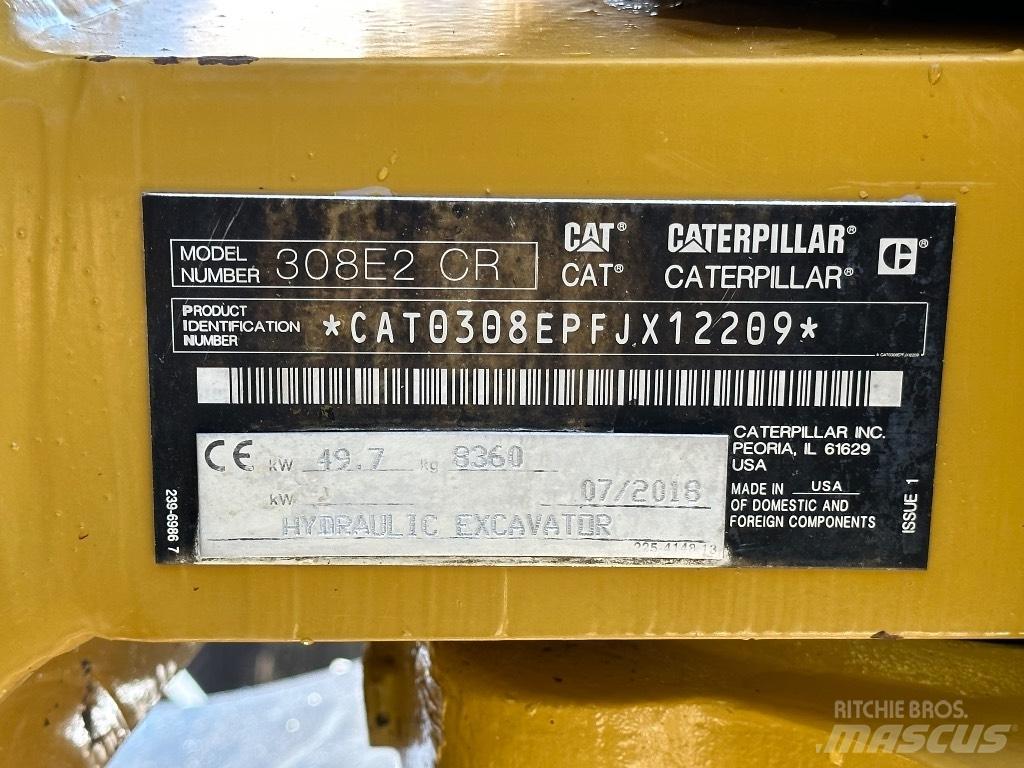 CAT 308 E2 CR 中型挖土機/掘鑿機/挖掘機 7t-12t