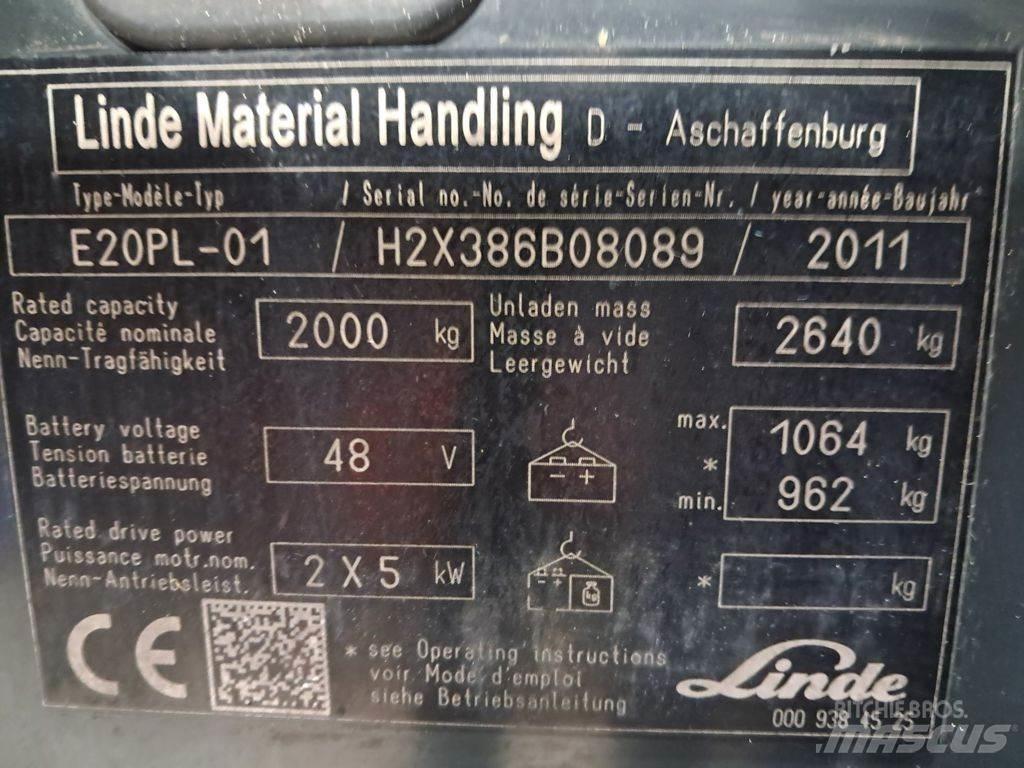 Linde E20PL-01 電動堆高機