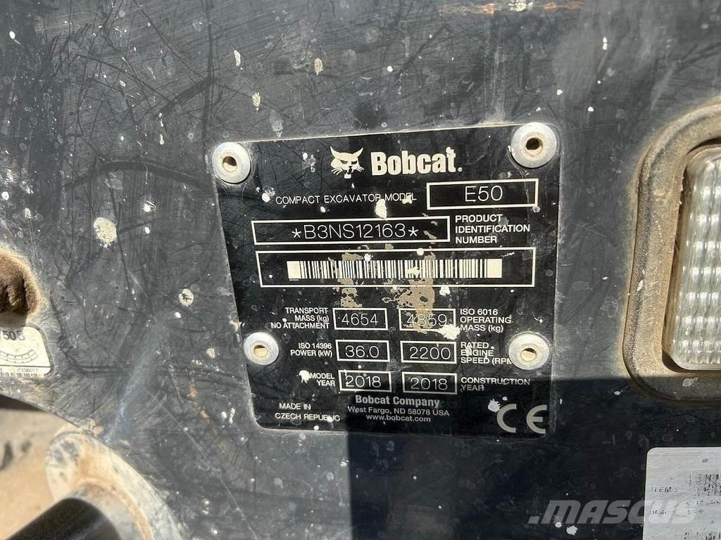 Bobcat E50 小型挖土機/掘鑿機<7t(小型挖掘機)
