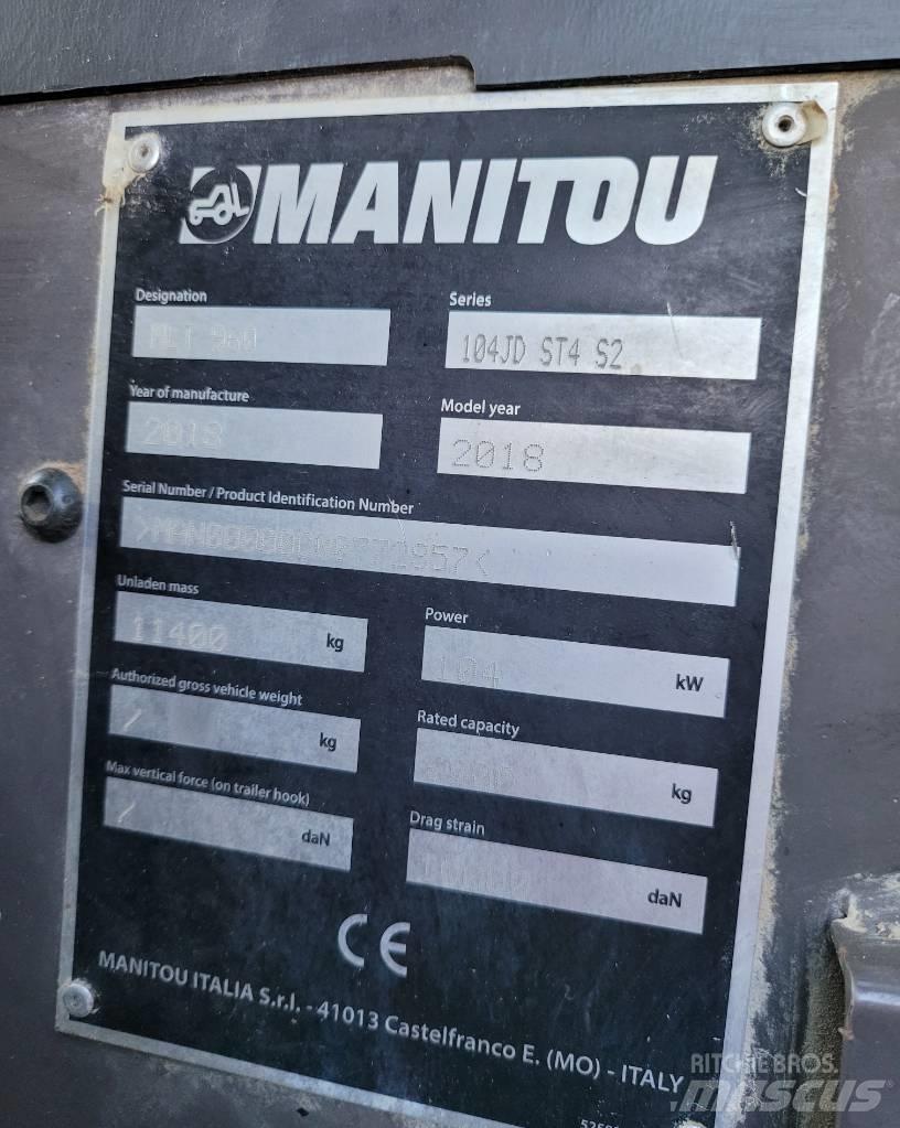 Manitou MLT960 伸縮臂操作車