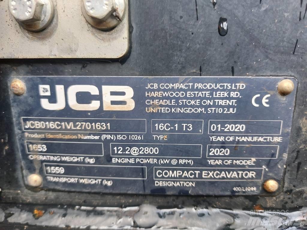 JCB 16 C 小型挖土機/掘鑿機<7t(小型挖掘機)