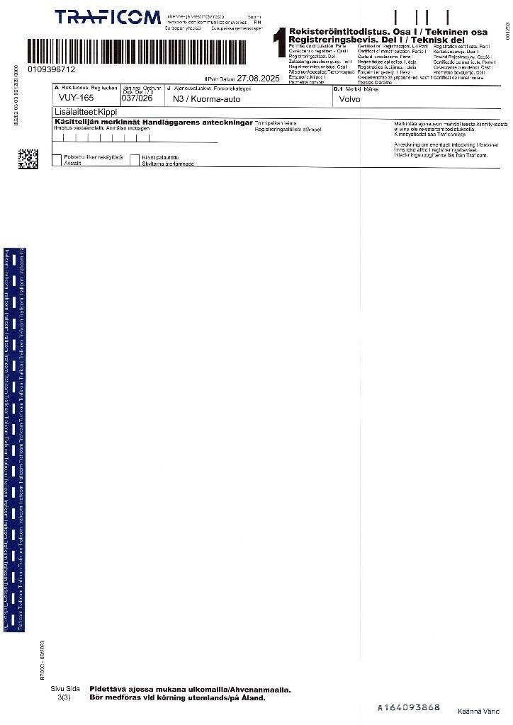 Volvo FH 16 750 傾卸式卡車