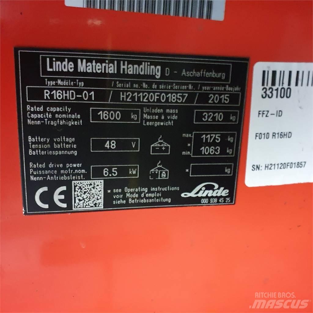 Linde R16HD 前伸式堆高機(叉車)