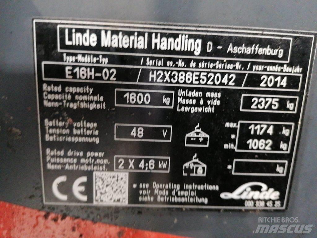 Linde E16H-02 電動堆高機