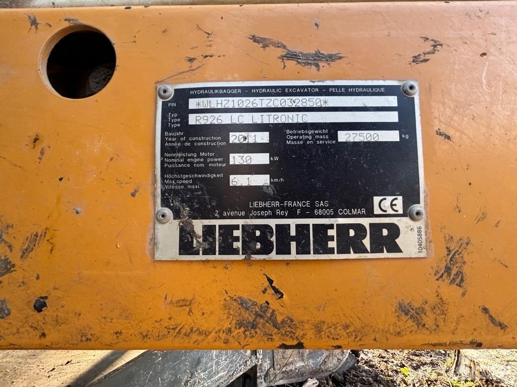 Liebherr R 926 LC NL 長臂前伸型挖土機/掘鑿機/挖掘機