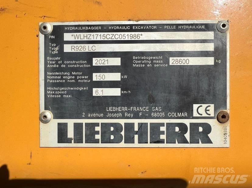 Liebherr R 926 LC 履帶式 挖土機/掘鑿機/挖掘機