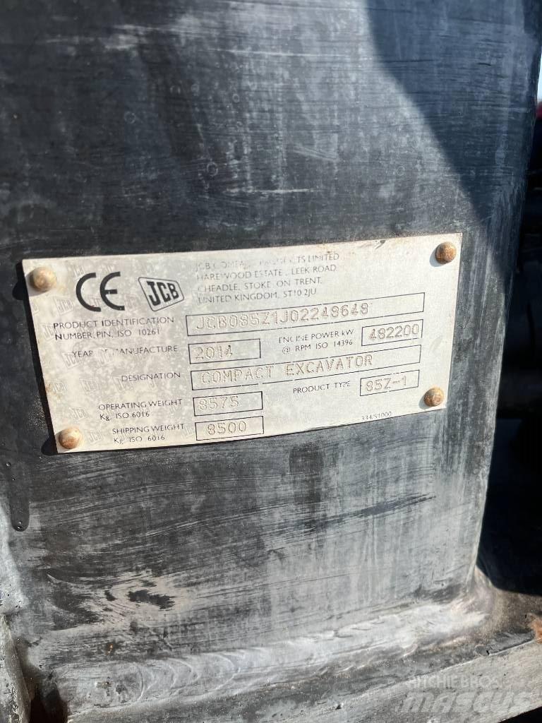 JCB 85 Z-1 ECO 中型挖土機/掘鑿機/挖掘機 7t-12t