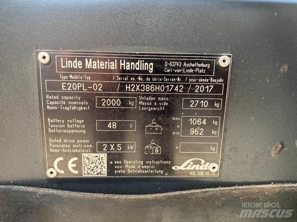 Linde E20PL-02 電動堆高機