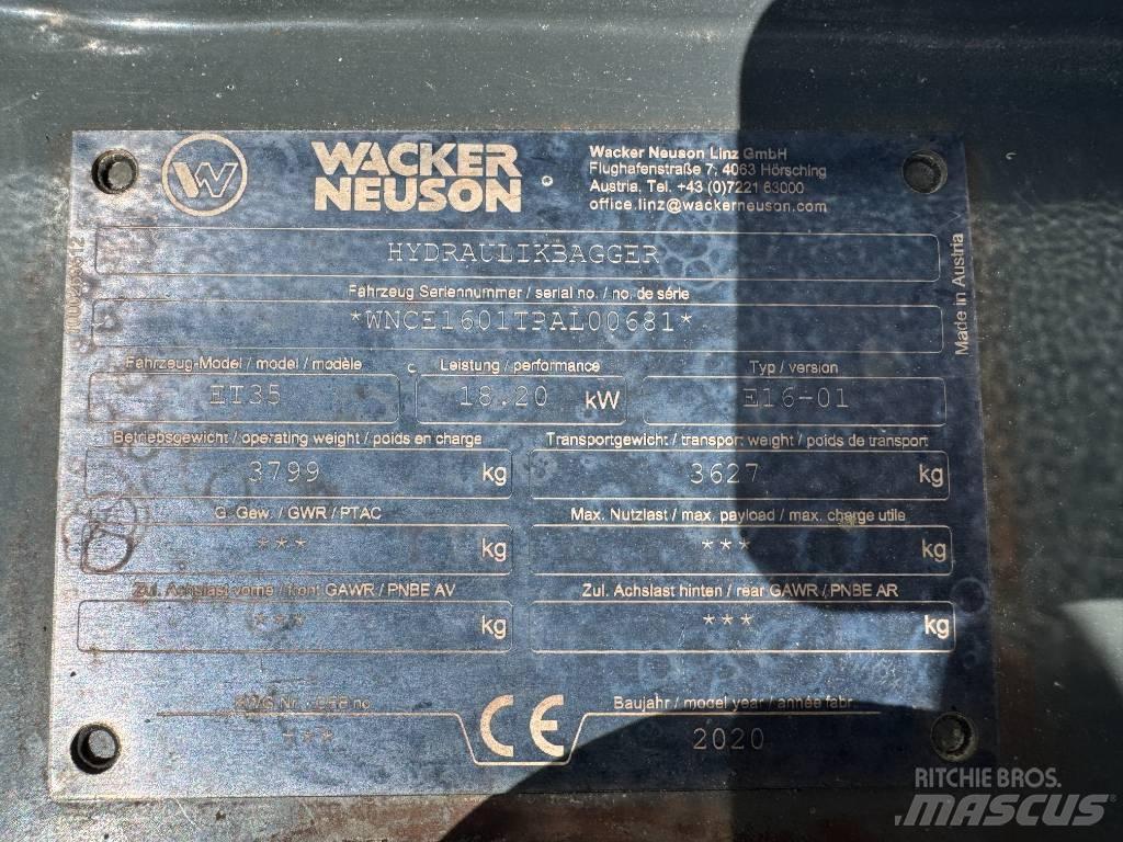 Wacker Neuson ET35 履帶式 挖土機/掘鑿機/挖掘機