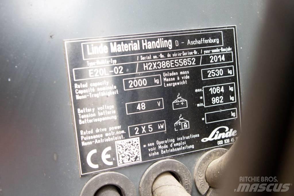 Linde E20L-02 電動堆高機
