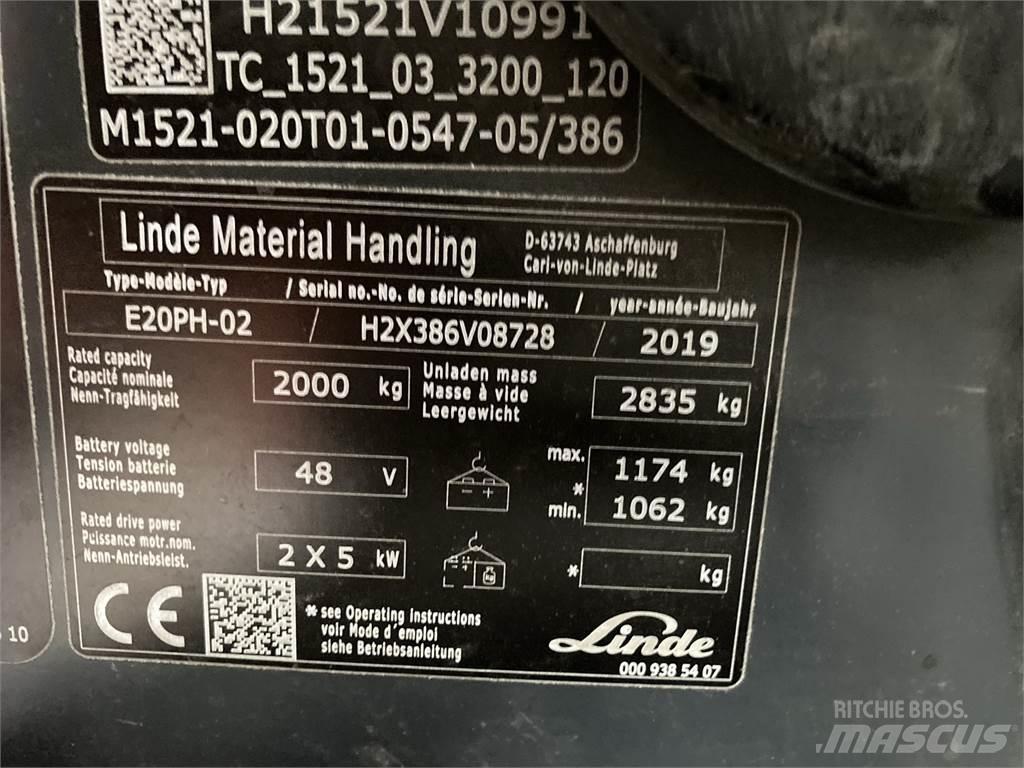 Linde E20PH 電動堆高機