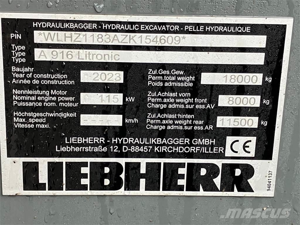 Liebherr A916 旋轉式挖土機/掘鑿機/挖掘機