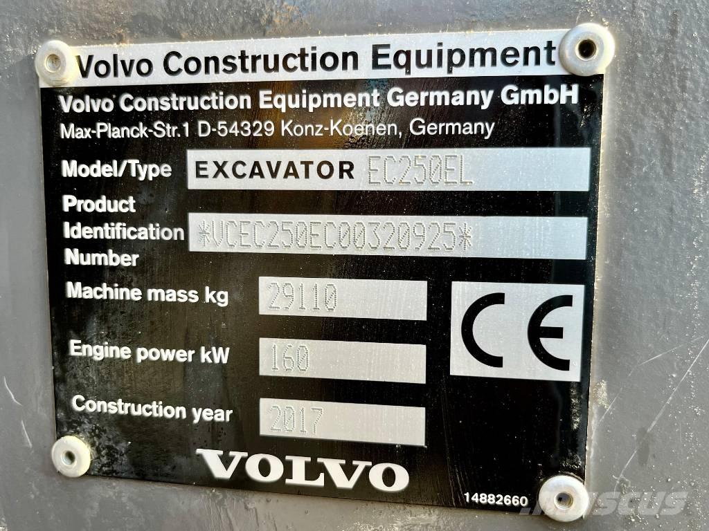 Volvo EC 250 E 履帶式 挖土機/掘鑿機/挖掘機