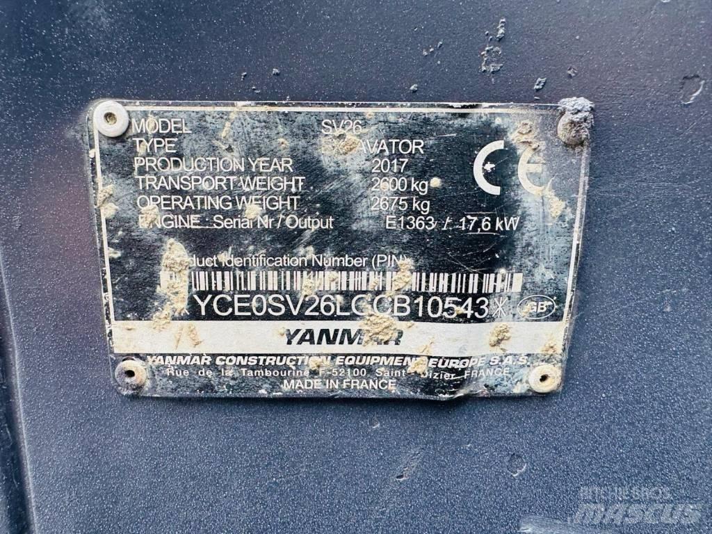 Yanmar SV 26 小型挖土機/掘鑿機<7t(小型挖掘機)