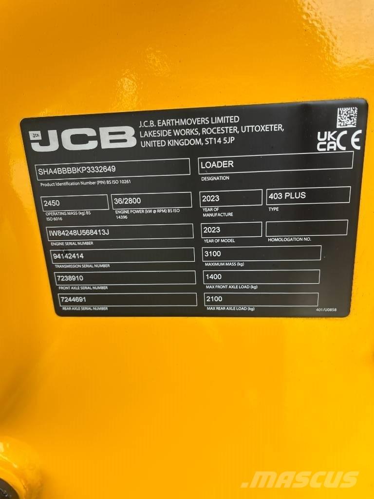JCB 403 Agri Plus 滑移轉向裝載機