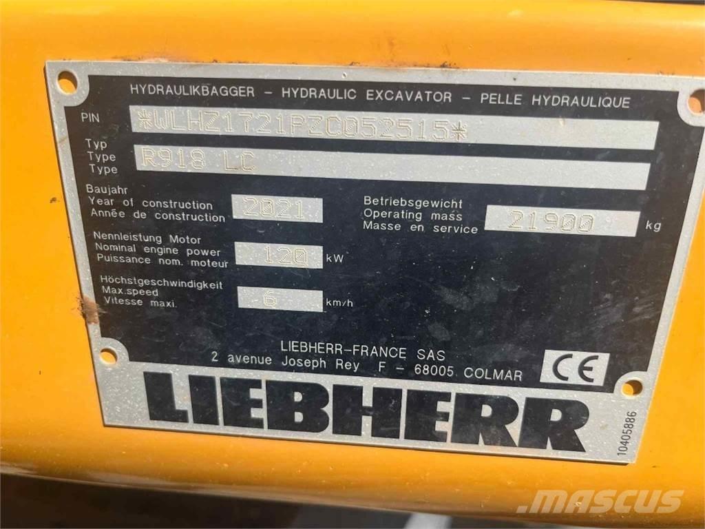 Liebherr R918 履帶式 挖土機/掘鑿機/挖掘機