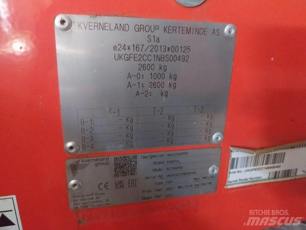 Kubota BC 1300 PRO 草捆撕碎機、切割機、拆袋機