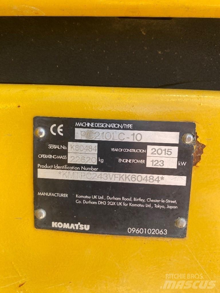 Komatsu PC 210 LC-10 履帶式 挖土機/掘鑿機/挖掘機