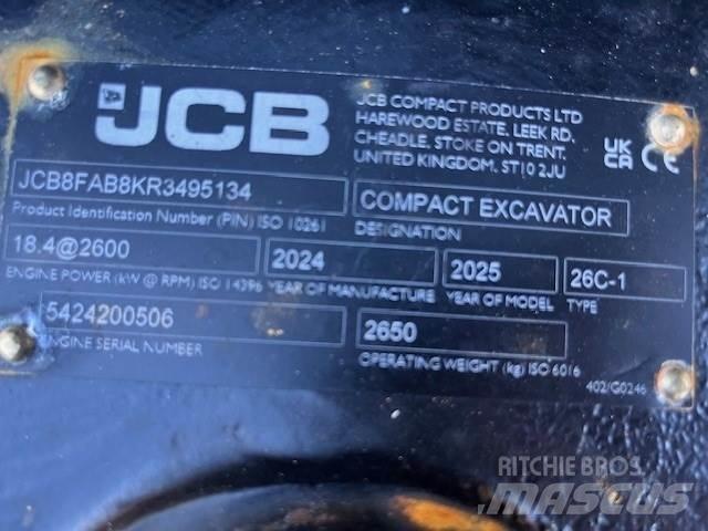 JCB 26C-1 小型挖土機/掘鑿機<7t(小型挖掘機)