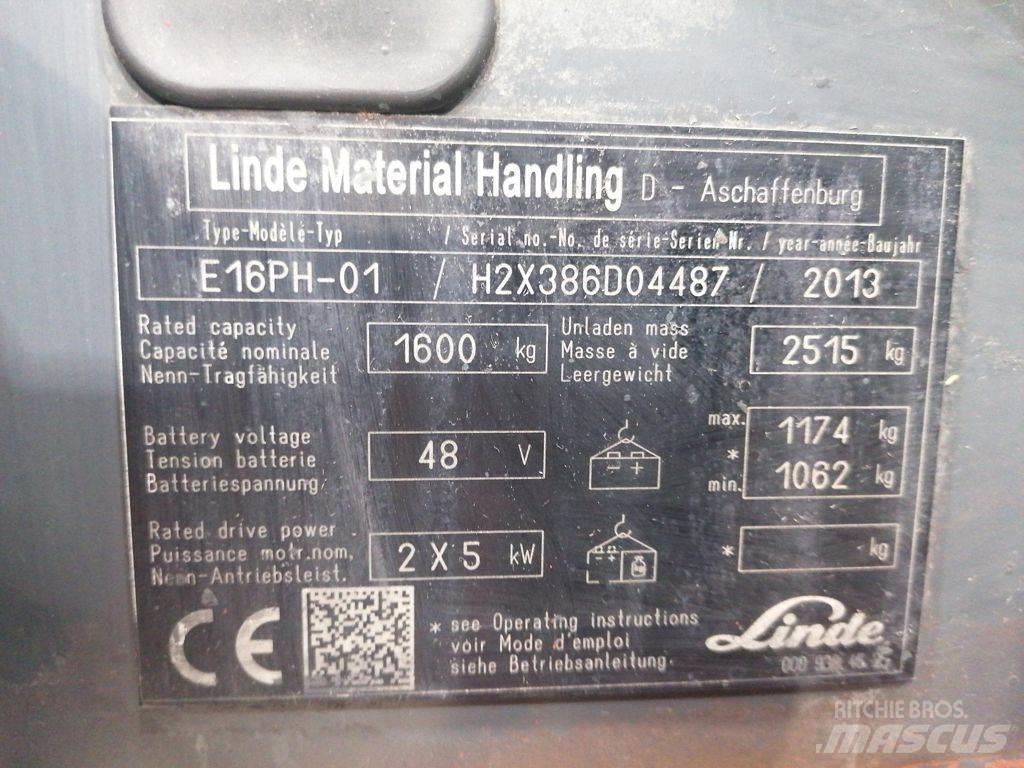 Linde E16PH-01 電動堆高機