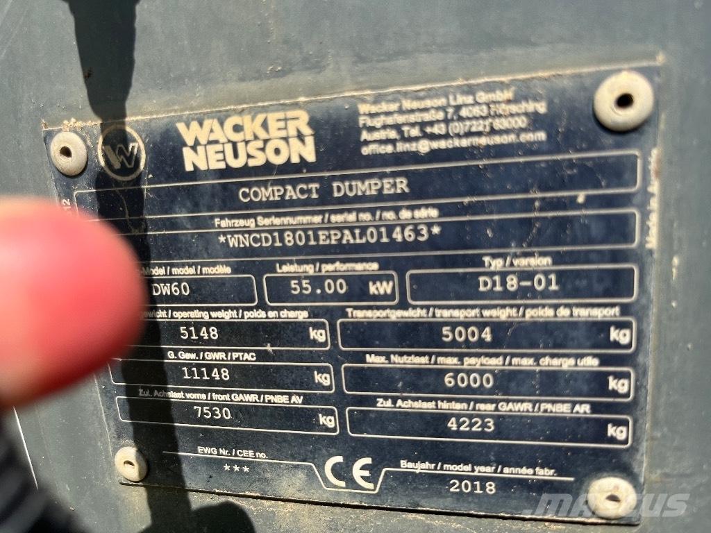 Wacker Neuson DW 60 側卸礦車