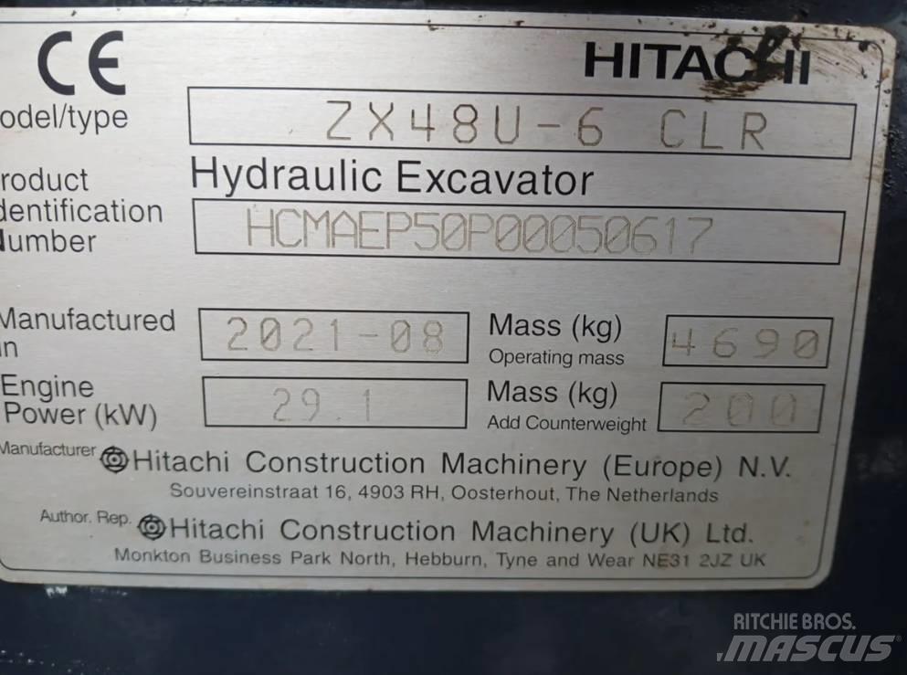 Hitachi ZX 48 U 小型挖土機/掘鑿機<7t(小型挖掘機)