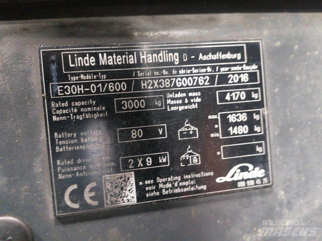 Linde E30H-01/600 電動堆高機