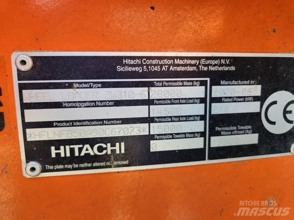 Hitachi ZW310-6 輪胎式裝載機
