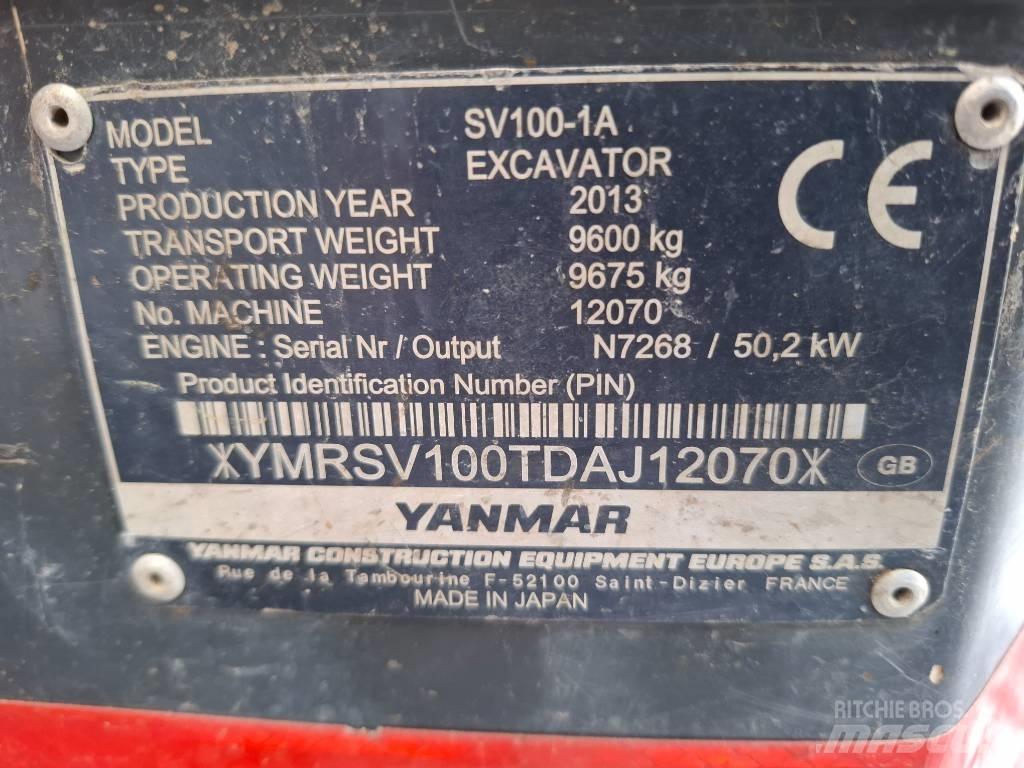 Yanmar SV100-1A 中型挖土機/掘鑿機/挖掘機 7t-12t