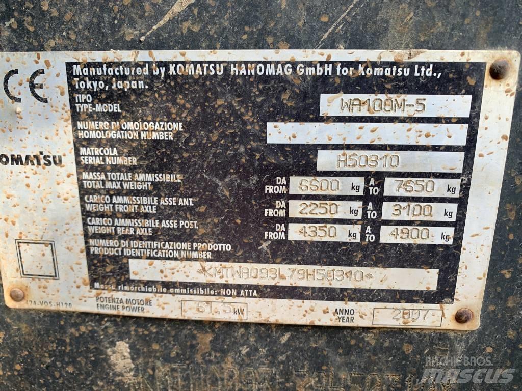 Komatsu WA 100 M-5 輪胎式裝載機