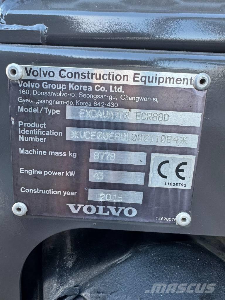 Volvo ECR 88 D 中型挖土機/掘鑿機/挖掘機 7t-12t
