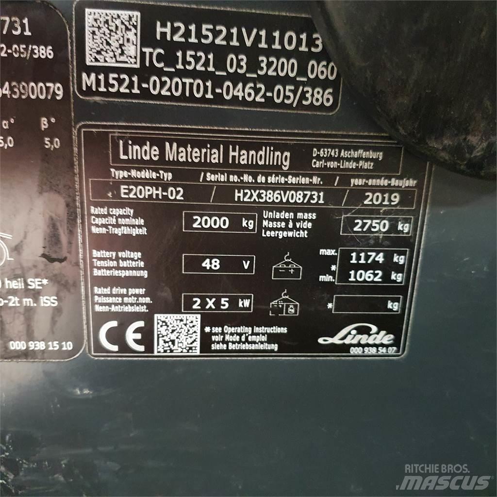 Linde E20PH 電動堆高機