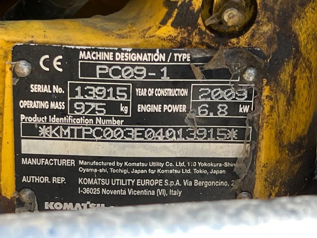 Komatsu PC 09-1 小型挖土機/掘鑿機<7t(小型挖掘機)