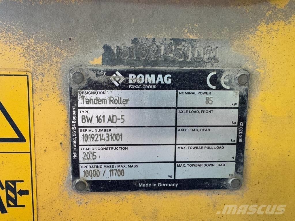 Bomag BW 161 AD-5 雙輪滾壓機
