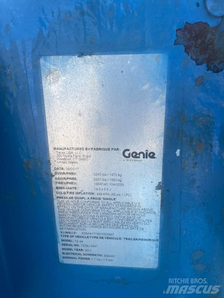 Genie TZ-34/20 拖車裝載高空作業平台