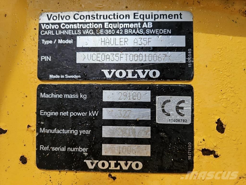 Volvo A 35 F 鉸接式起吊車