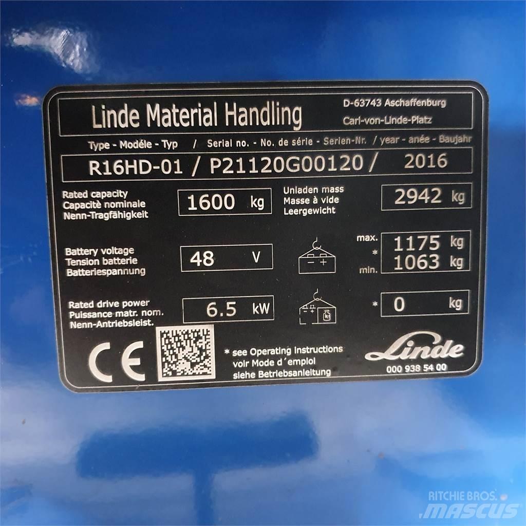 Linde R16HD 前伸式堆高機(叉車)