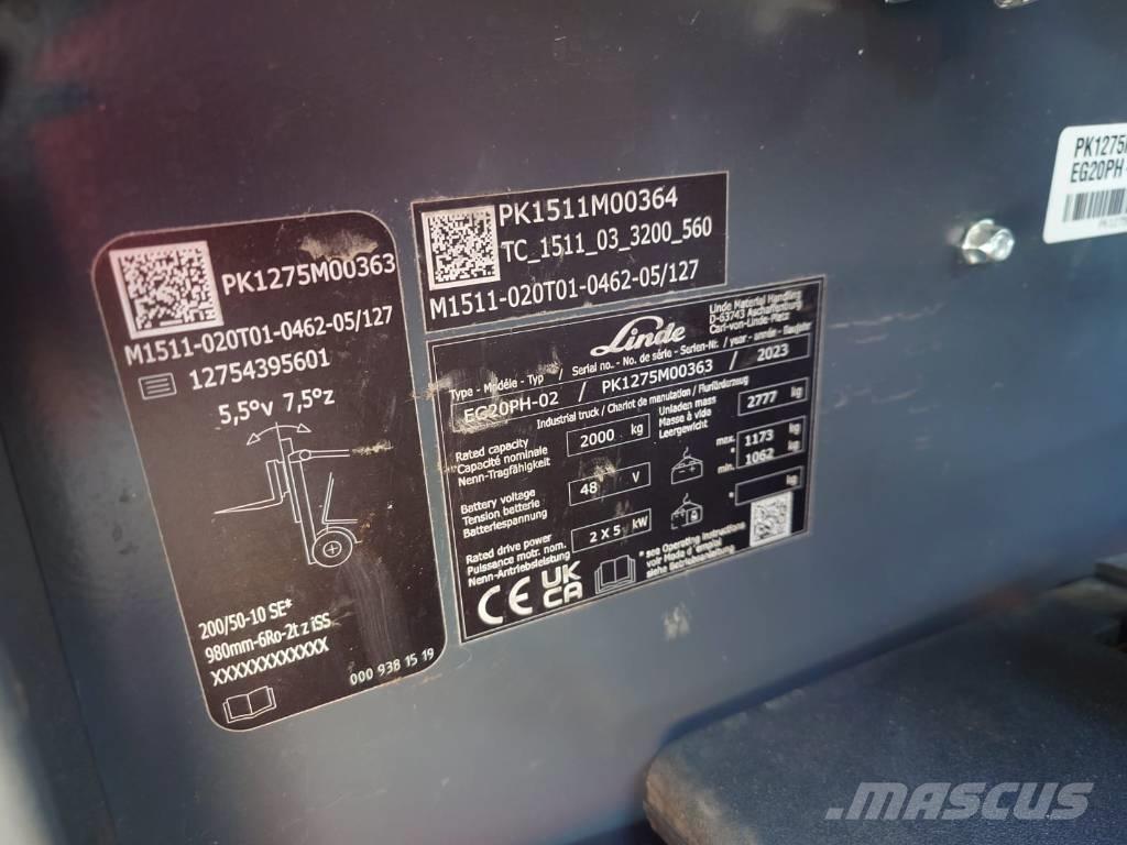 Linde EG20PH/1275 電動堆高機