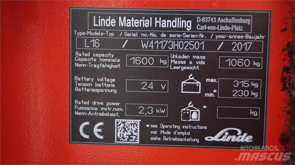 Linde L16i 行走控制式堆積機