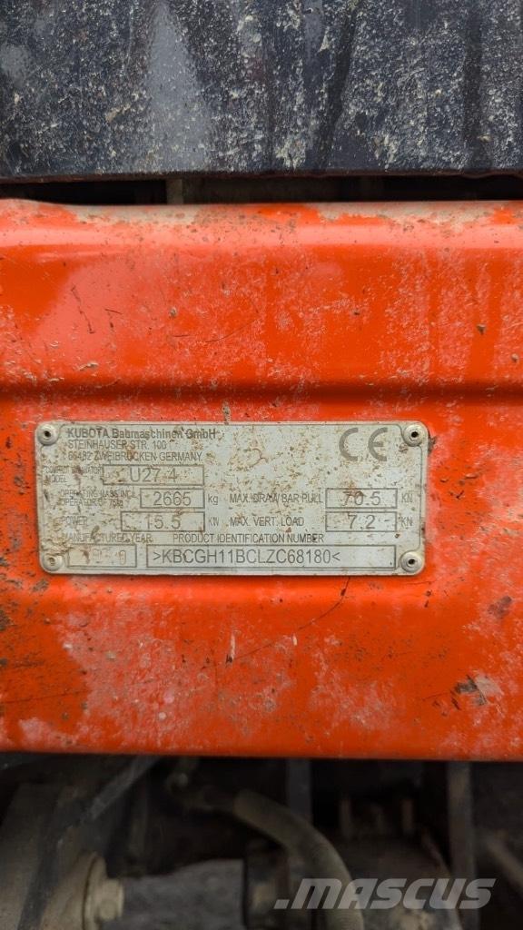 Kubota U 27-4 小型挖土機/掘鑿機<7t(小型挖掘機)